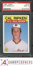 1986 TOPPS #715 CAL RIPKEN JR. ORIOLES HOF PSA 9
