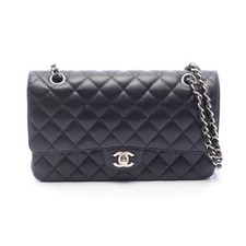 Chanel Matelasse Grained Calf Shoulder Bag Women Black One Size 830044