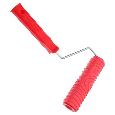 Rubber Paint Roller with Handle for Home Use Durable Embossed Wall Decor