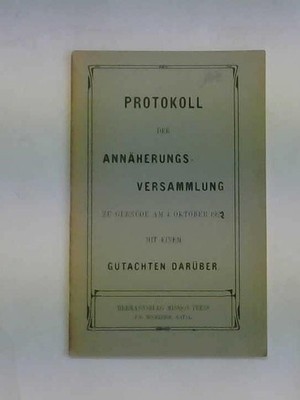 Protokoll der Annäherungsversammlung zu Glencoe am 4. Oktober 1923 mit einem Gut
