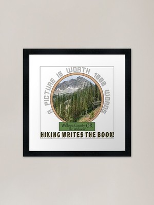 Wandern schreibt das Buch, Ein Bild i gerahmtes Wandbild Poster Leinwanddruck Bild