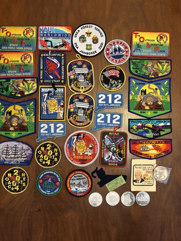 Vintage  Boy Scout Patch Patches LOT jamboree ￼Conn tokens