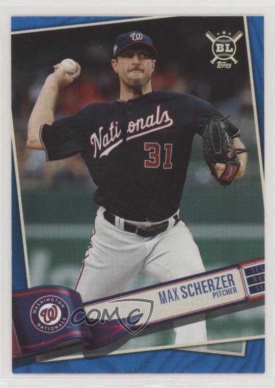 2019 Topps Big League Blue Max Scherzer #129 0a1