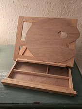 Portable Wooden Artist Easel  Palette, Adj Height, Pull-Out Drawer-Very Good