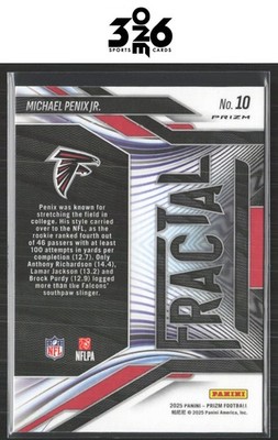 Michael Penix Jr. 2025 Panini Prizm Fractal Green Wave #10 | eBay
