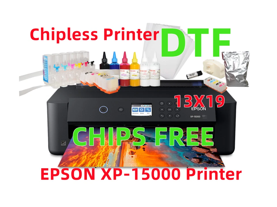 Wide Format XP-15000 chipless DTF Printer Bundle, DTF package kits, Dtf Printing - Image 3 of 3