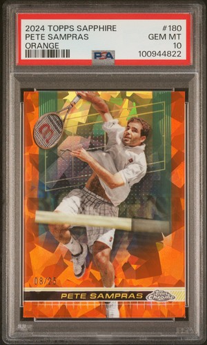 Pete Sampras [Orange Sapphire] #180 2024 Topps Chrome card