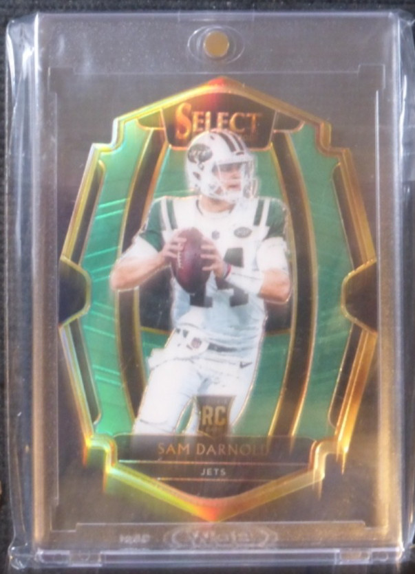 2018 PANINI SELECT SAM DARNOLD #107 DIE-CUT RC GREEN PRIZM REFRACTOR #D 1/5