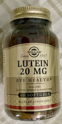 New/Sealed Solgar Lutein 20 mg 60 Softgels - Exp date 08/2027