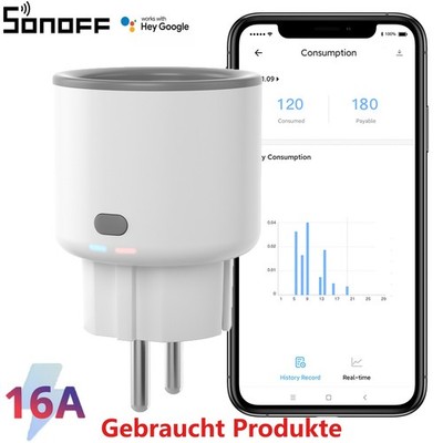 SONOFF Gebraucht Smart Stecker WLAN Steckdose WiFi Smart Steckdose App-gesteuert
