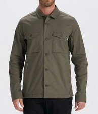 VUORI MEN'S RIPSTOP SHIRT JACKET COLLARED LONG SLEEVE 4 POCKETS OREGANO CHEST 21