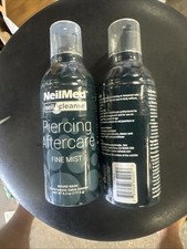 NeilMed Piercing Aftercare Fine Mist Wound Wash 6.3oz  Lot of 2  Exp 05/27