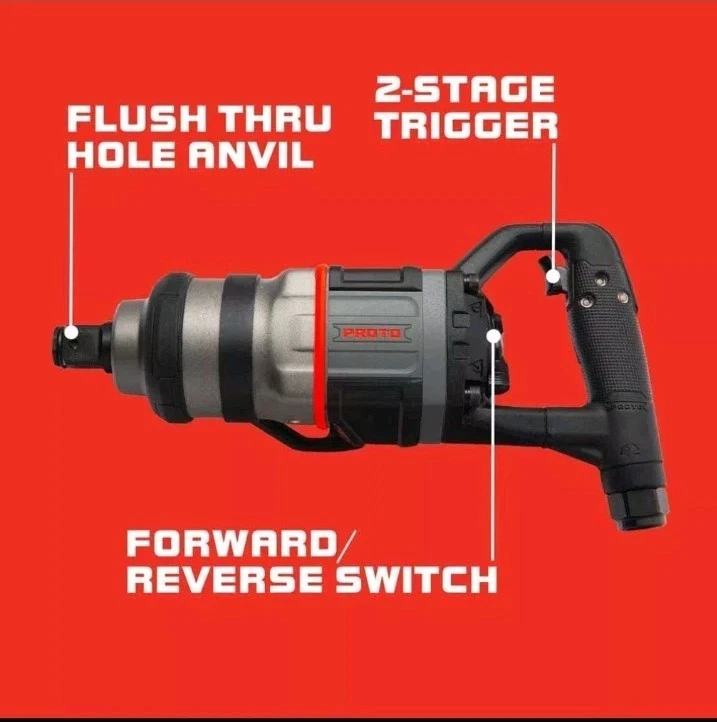 PROTO J199WD 1" Drive Inline Air Impact Wrench in Box - Image 4 of 4