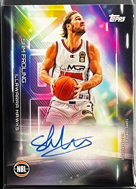 2025-26 NBL TOPPS Sam Froling Certified Autograph Issue HAWKS card #NA-SFR