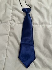 Boys Royal Blue Satin Tie with Loop Weddings Formal Wear 11  