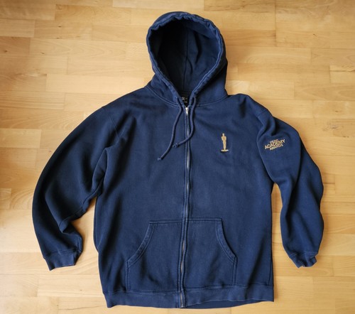 2011 84th Academy Awards Oscars Zip Hoodie L Blue Embroidered A.M.P.A.S. Crew