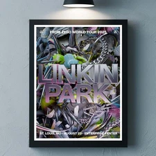 Linkin Park From Zero World Tour 2025 St Louis Missouri Event Poster August 23
