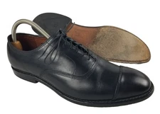 Allen Edmonds PARK AVENUE Men's 9 1/2 D Black Leather Cap-Toe Oxford 5615