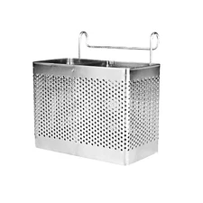 Double Grid Stainless Steel Utensil Holder, Hanging Mesh, Drying Rack, Caddy