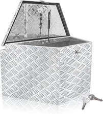 Aluminum Trailer Tongue Tool Box Truck Pickup Bed Storage w/Lock 865 x 485 x 440