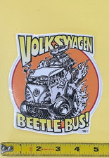 Beetle Bus Ed Roth Repro Of Vintage Off Road 4x4 Baja Vw Racing Sticker Decal