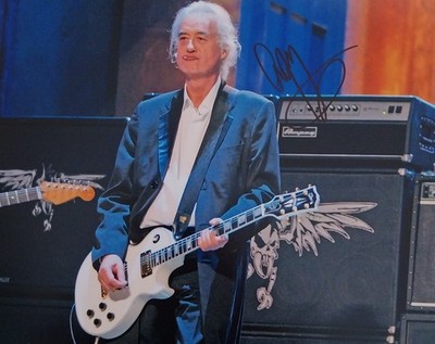 Jimmy Page Led Zeppelin signed Autogramm Foto COA 