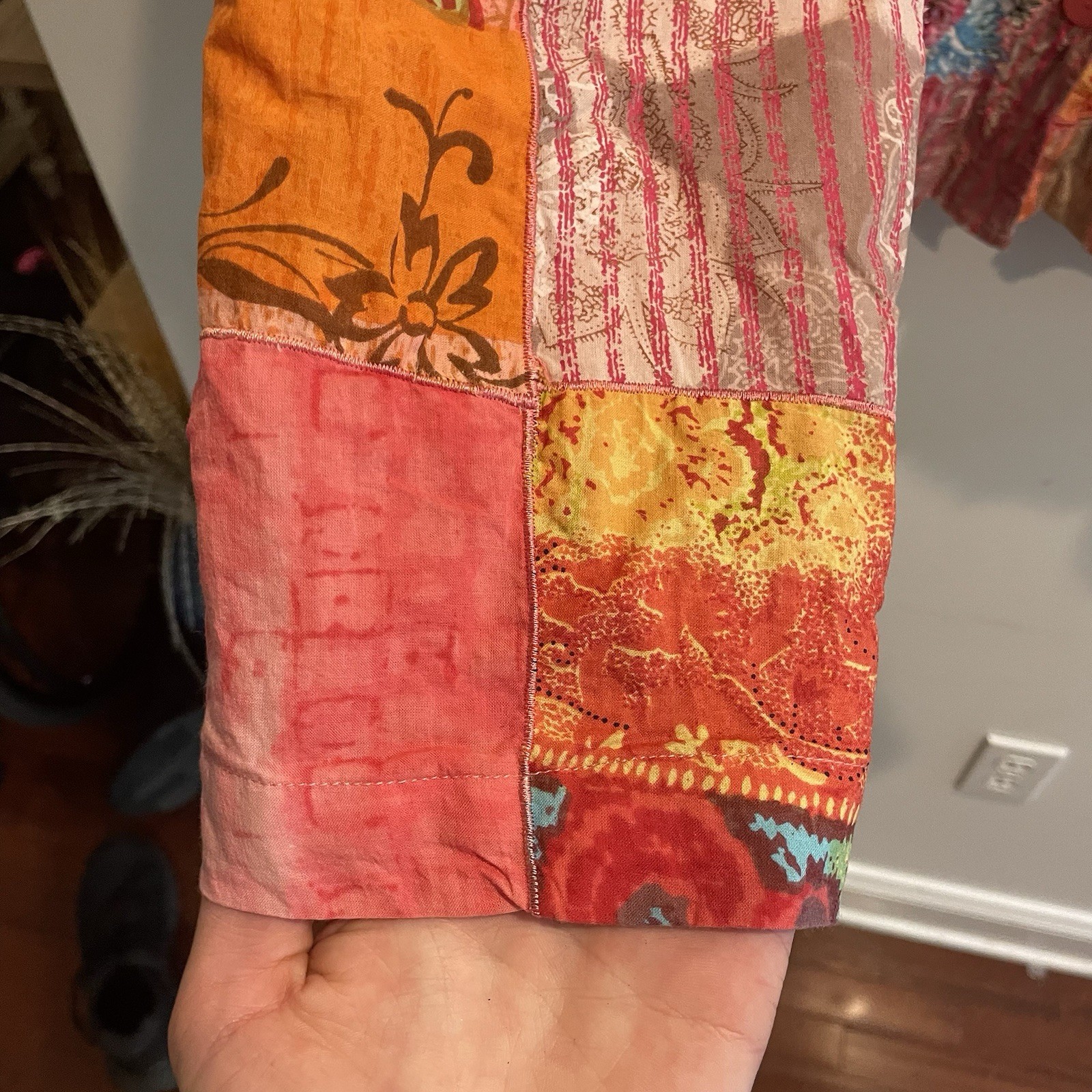 Drapers & Damons Patchwork Quilted Colorful Jacke… - image 5