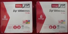Iomega ZIP 100MB 20 Pack Qty 2 Ten Packs New Sealed