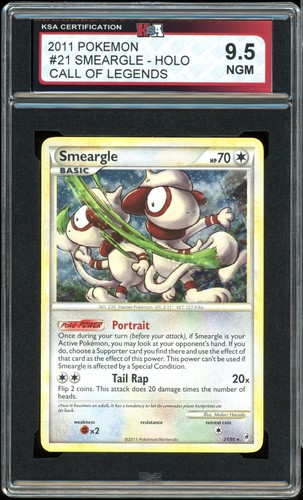 2011 pokemon Call Of Legends #21 Smeargle Holo KSA 9.5 NGM