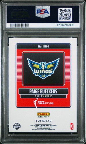 2025 Panini Instant WNBA #1 Paige Bueckers PSA 10 - Picture 2 of 2