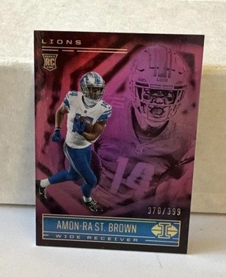 2021 Panini Illusions Amon-Ra St. Brown #86 Trophy Collection Pink /399 RC NrMt