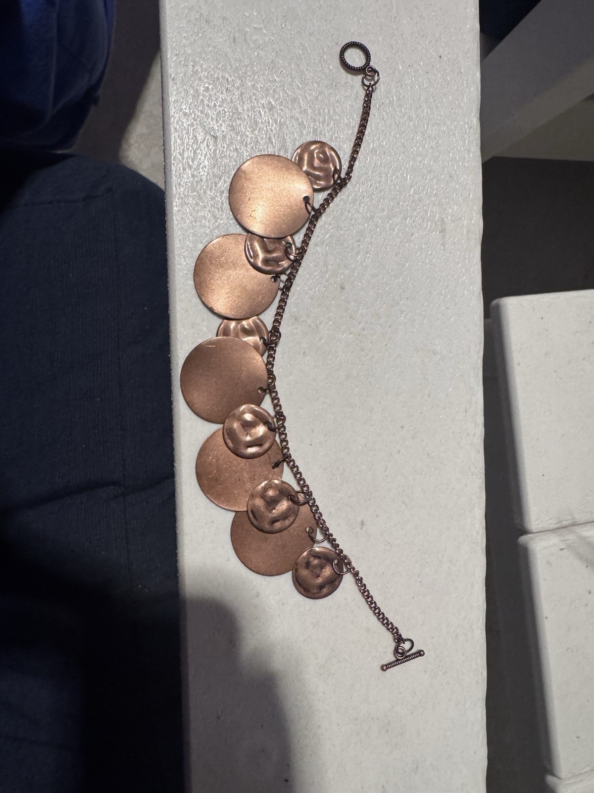 Copper Dangle Anklet - image 1