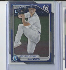2025 Bowman Chrome 1st Bowman Gage Ziehl New York Yankees Rookie