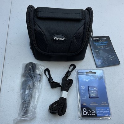 Vivitar Coco Series Gadget Camera Bag w/Accessories Tripod 8 Gb Sd Card