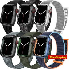 6 Pack Nylon Strap Compatible with Apple Watch 38mm 40mm 41mm 42mm 44mm