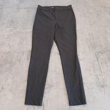 Old Navy Ankle Pants Womens Size 4 Gray Striped Pixie 28x28.5 Pockets