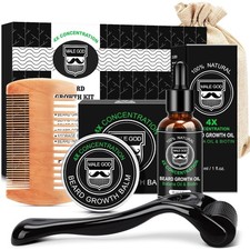 Beard Growth Kit, Beard Kit W/Upgraded Beard Growth Oil - Biotin and Batana Oil,