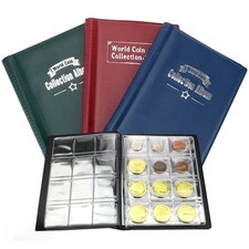 Classeur pour Collection 120Pièces en PVC Album Porte-Monnaie Rangement de Pièce