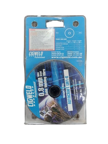 CIGWELD 0.8kg 800g miniSpool 0.8mm solid welding wire LW1-6 - 252888 - Picture 2 of 2