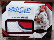 NOLAN SCHANUEL 2025 Topps Tier One Jumbo Patch Auto /10 Game Used Relic Angels🔥
