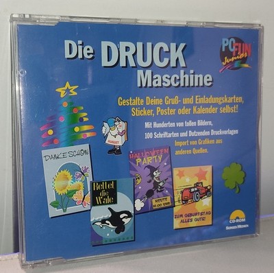 Die DRUCK Maschine PC FUN Junior CD-ROM 1997 Retro Software Sammler