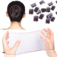 100 PCS 20 Inch Dark Brown Invisible Elastic Edge Mesh Bun Hair Nets Wig