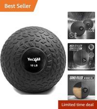 Durable 10-40lb Slam Ball - Sand-Filled Workout Ball for Enhanced Stability