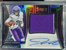 2023 Panini Select - RPA Jordan Addison #JRS-JAD Silver Prizm /99 (AU, MEM, RC)