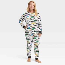 Halloween Women's Matching Family Pajama Set Glow In The Dark Hyde EEK Sz XS