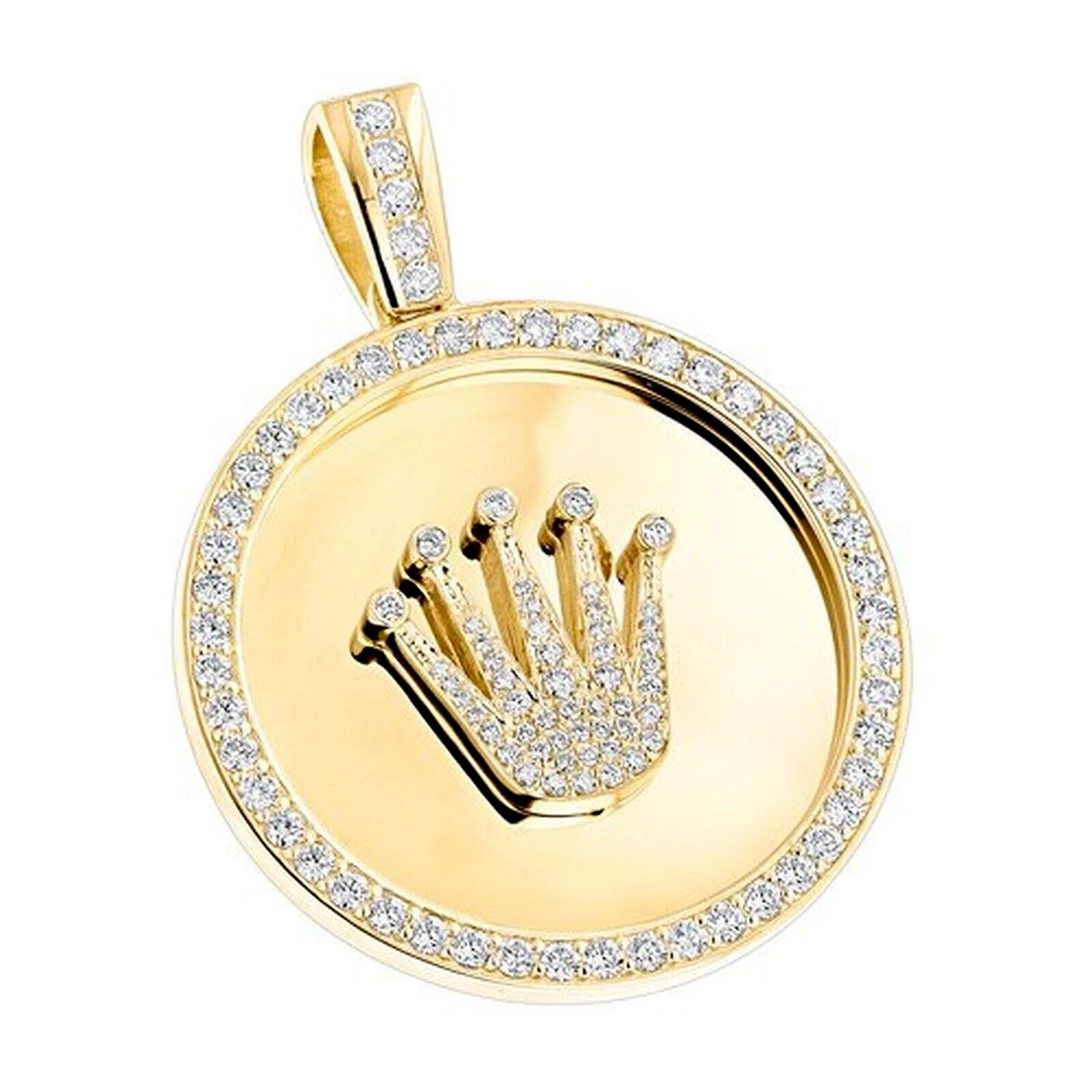 Mens gold and diamond pendants discount