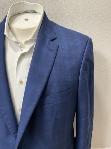 Holland & Sherry Seville Row Bespoke Plaid Men’s Blazer Jacket Sport Coat SZ 42R - Picture 3 of 18