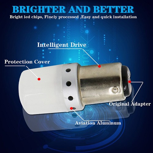 2x NEW 1157 7528 Backup Reverse Lights High Power Bright LED Bulb Super White - Picture 4 of 6