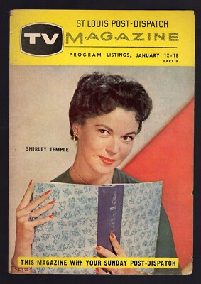 1958 ST LOUIS POST DISPATCH TV GUIDE~SHIRLEY TEMPLE BING CROSBY JAYNE MANSFIELD