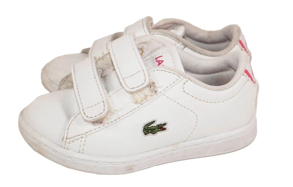 Lacoste Girl Toddler Shoes Size 7 Carnaby Evo Bl 1 Hook n Loop
